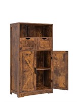 WEENFON Floor Storage Cabinet with 2 Adjustable Dr