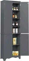 Yusong Tall Kitchen Pantry Cabinet, Freestanding S