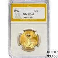 1997 $25 1/2oz. American Gold Eagle PGA MS69