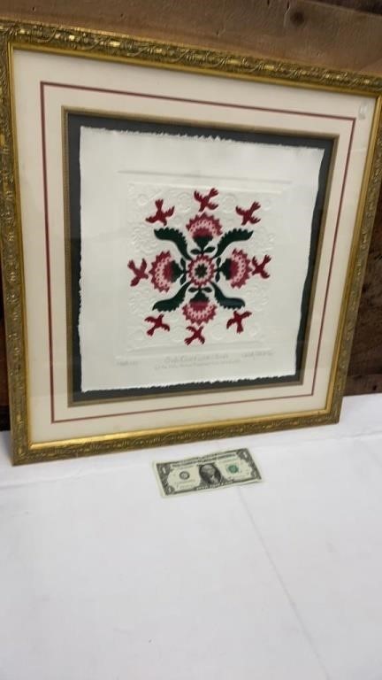 Beautiful Crib Quilt in Frame