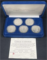(5) Morgan Silver Dollars, New Orleans Mint in Box