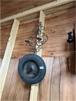 TIRE AND METAL CANDLE SCONCE