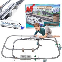 High Speed Bullet Train Set with Tracks  Light