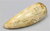 Scrimshaw Whale Tooth.