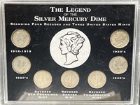 The Legend of the Silver Mercury Dime (7 Coins)