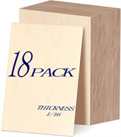 $14  18Pk Basswood Sheets 5x7x1/16 - 1.5mm Plywood