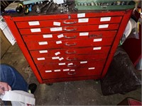 RED TOOL CHEST NO CONTENTS