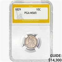 1929 Capped Bust Dime PGA MS65