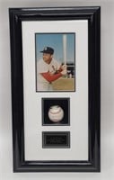 Stan Musial Shadowbox Photo w/ Signed Baseball