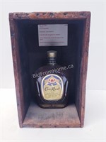 UNOPENED CROWN ROYAL IN ANTIQUE CRATE