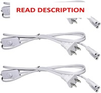 $12  T5 T8 LED Tube Power Extension Cable  6FT/1.8