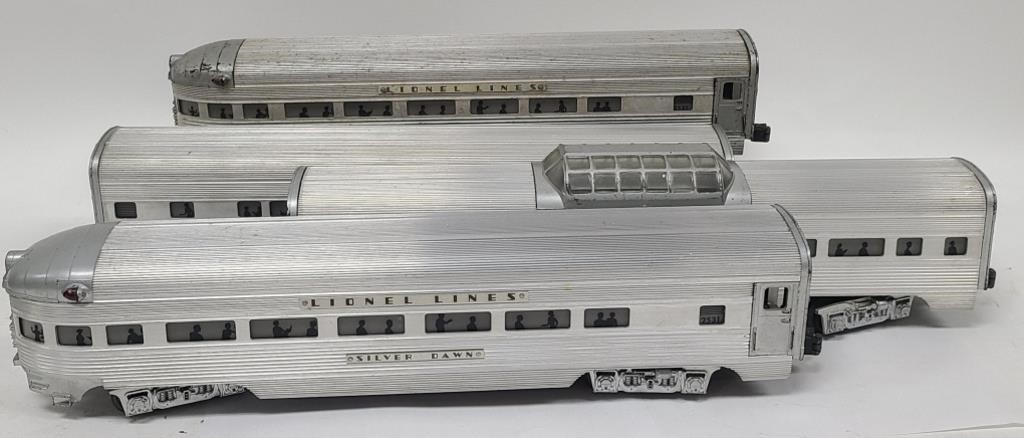 4 Lionel Lines Silver Dawn O-Gauge Model Trains