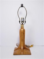 WOOD TABLE LAMP - NO SHADE
