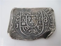 1701-1728 Mexico 8 Reales Cob Mexico City Silver