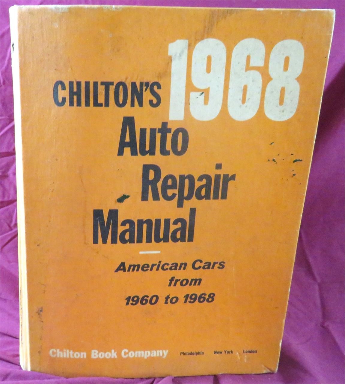 VINTAGE CHILTONS AUTO REPAIR MANUAL 1960-1968