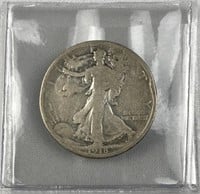 1918 Walking Liberty Silver Half Dollar, US 50c