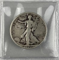 1920 Walking Liberty Silver Half Dollar, US 50c
