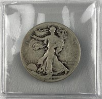 KEY Date 1921-S Walking Liberty Silver Half Dollar