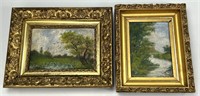 Pair of Small Framed Landscape Oil Paintings.