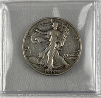 1935-S Walking Liberty Silver Half Dollar, US 50c