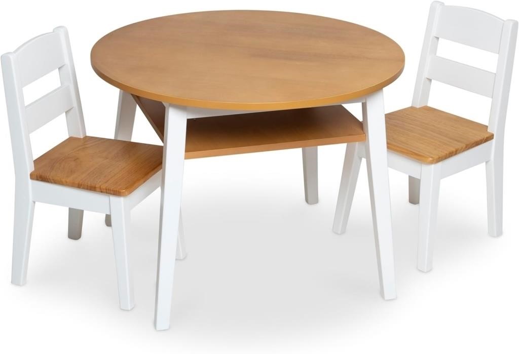 Melissa & Doug Wooden Round Table and 2 Chairs