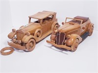 2 - WOOD TOY CARS