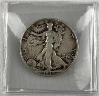 1939-S Walking Liberty Silver Half Dollar, US 50c