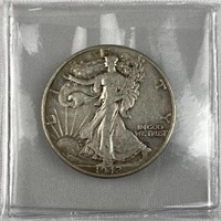 1942 Walking Liberty Silver Half Dollar, US 50c