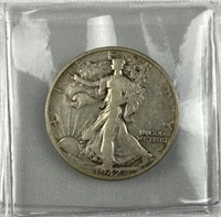 1942-D Walking Liberty Silver Half Dollar, US 50c