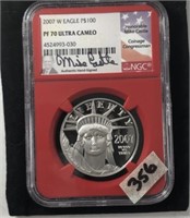 2007 W Eagle P $100 PF 70 Ultra Cameo 1 oz. .9995