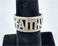 925 Silver James Avery Faith Hope Love Ring