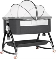 3 in 1 Baby Bassinet, Bedside Sleeper, & Playpen,