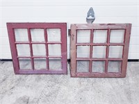 PAIR OF ANTIQUE WINDOWS