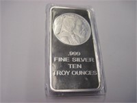 10 oz .999 Fine Silver Bar