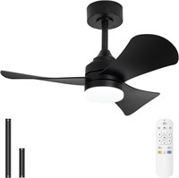 Ctitly 32-Inch Small Ceiling Fan with Light, Low