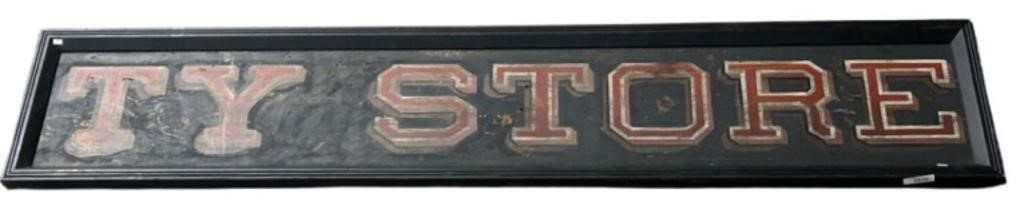 19th C. TY Store Advertising Trade Sign.