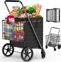 Basics Foldable Shopping Utility Cart with