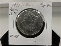1890-CC Morgan Silver Dollar RARE DATE