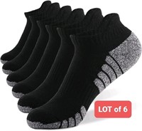 LOT of 6, Arelaxi Mens Socks Athletic Ankle Socks
