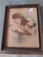 Early girl w/ dog picture