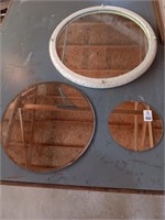 Early mirrors in cast iron frames