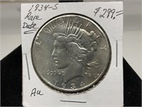 1934-S Silver Peace Dollar! RARE DATE!!