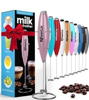 Milk Frother Handheld Battery Operated Pink