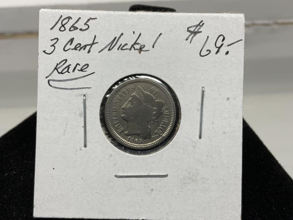 1865 3¢ Nickel! RARE