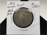 1816 Large Cent! Rare!!