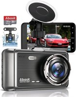 ABASK Dash Cam Front Rear Camera with 32G SD Card