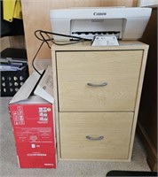 2 CANNON PRINTERS AND 2 DR.. FILE CABINET