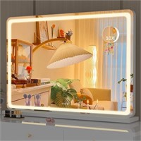 Hasipu Vanity Mirror with Lights, 32" x 22" LED