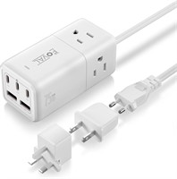 $40  Foval Plug  75W USB-C  5 Ports  3 Outlets