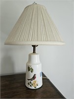 ITALIAN POTTERY LAMP AND BRASS LAMP
